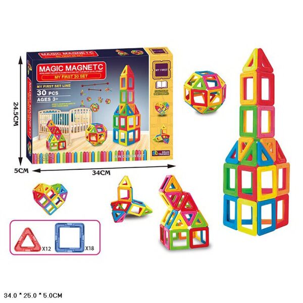 

Конструктор магнитный MAGIC MAGNETIC 30дет.,в кор. 34*5*24,5см (36шт)