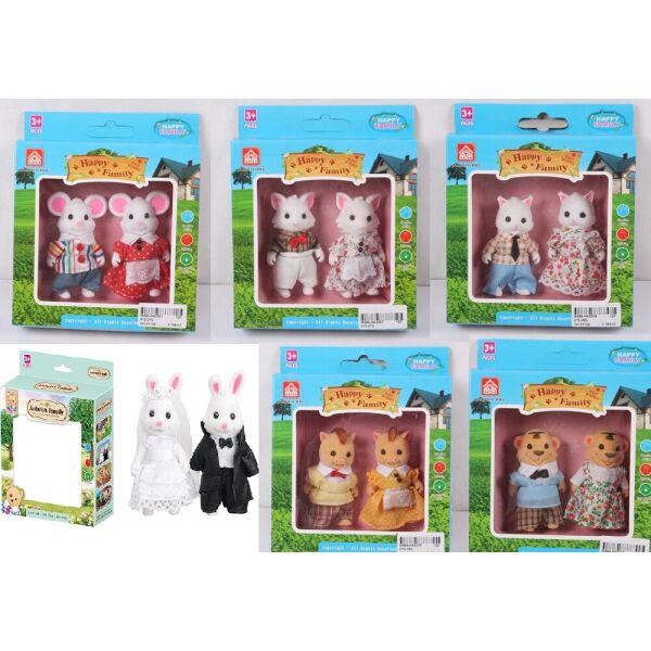 

Животные флоксовые "Happy Family", 6 микс, в кор. 18*15*4,5см (120шт)