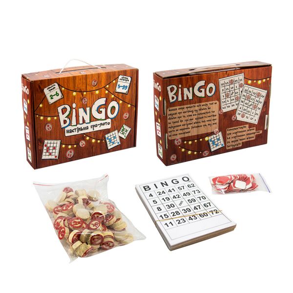 

Настольная игра-лото "BinGo", в кор. 24,6*18,3*5,5см, ТМ Стратег, Украина (13шт)