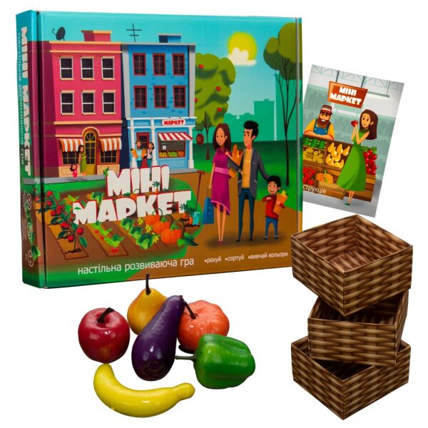 

Настольная игра "Міні Маркет" (укр), в кор. 33,5*29*6см, ТМ Стратег, Украина (9шт)