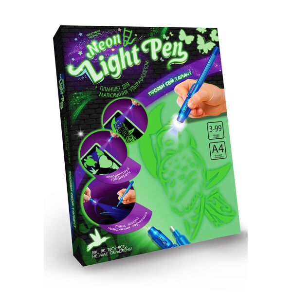 

Набор креативного творчества "Рисуй светом" "Neon light pen" 1 укр., в кор. 22*30*2см (10шт)
