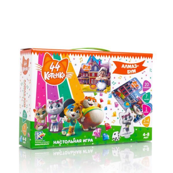 

Игра настольная "44 Кота. Алмаз-Бум", русский, в кор. 28*6*18см, Украина, ТМ Влади Тойс
