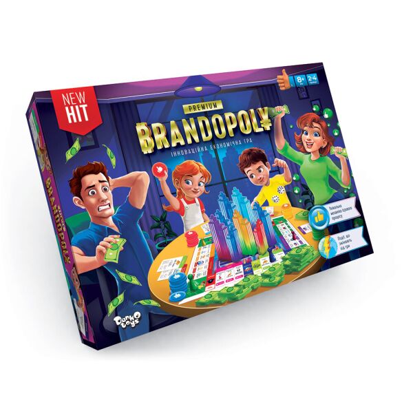 

Игра настольная развлекательная "Брендополия Premium", укр., в кор. 39*29*5см (5шт)