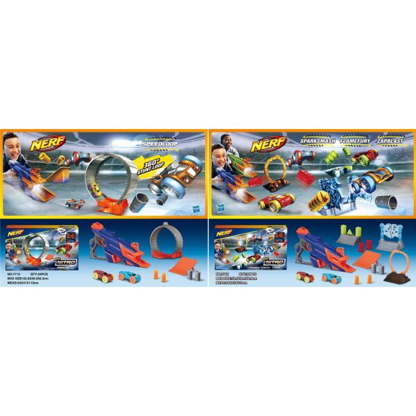 

Трек с бластером NERF NITRO и аксес., 2в., в кор. 52,6*6,3*30,5см (24шт)