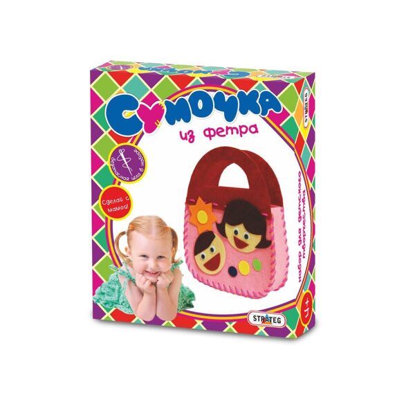 

Сумочка из фетра "Друзья" (рус.), в кор. 22см*18,5см*5см, Украина, ТМ Стратег (12шт)
