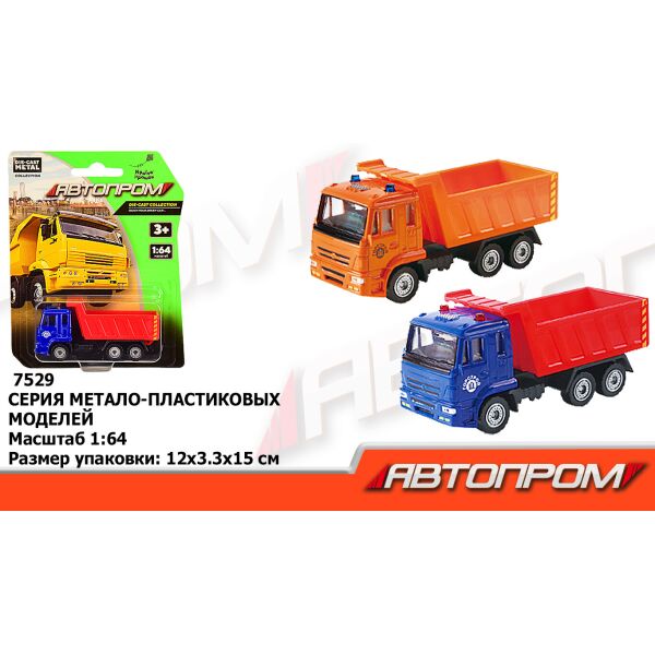 

Машина метал. "АВТОПРОМ" Камаз, 1:64, планшет 12*15см (192шт/2)