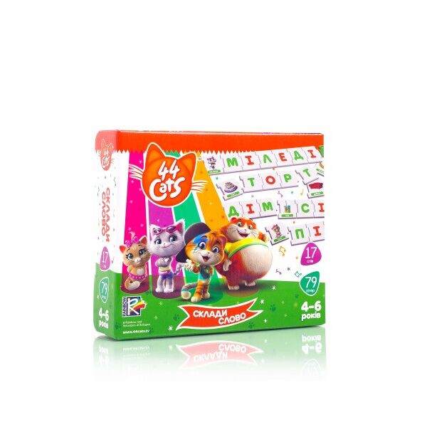 

Игра развивающая "44 Коти. Склади слово", украинский, в кор. 21*5*18см, Украина, ТМ Влади Тойс