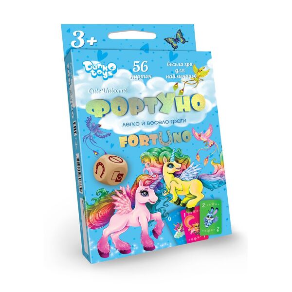

Настольная игра ФортУно Cute Unicorns, украинская, в кор.9*16*2,5см (32шт)