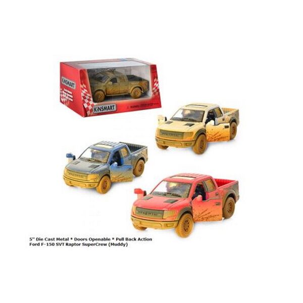 

Машина метал. "Kinsmart" "Ford F-150 SVT Raptor", в кор. 16*8,5*7,5см (96шт/4)