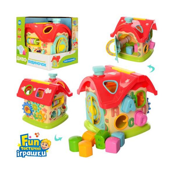 

Муз. разв. игрушка "Домик-логика", сортер, в кор. 21*20*19см (24шт)