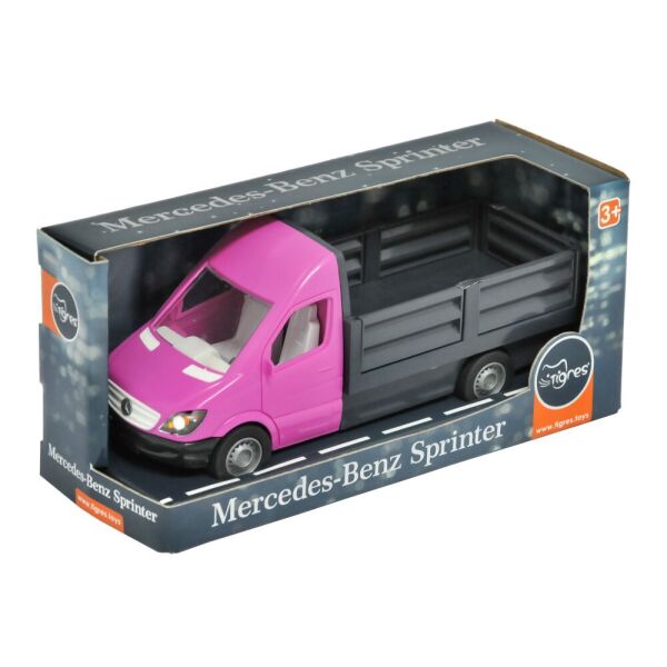 

Автомобиль "Mercedes-Benz Sprinter" бортовой (розовый), ТМ Wader