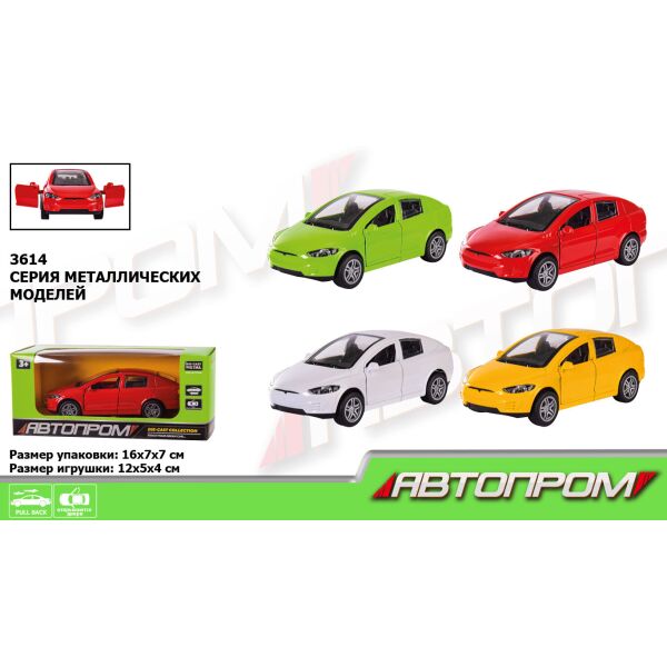 

Машина металл "АВТОПРОМ", 1:32, 4 цвета, откр.двери, в кор. 16*7*7см (96шт/2)