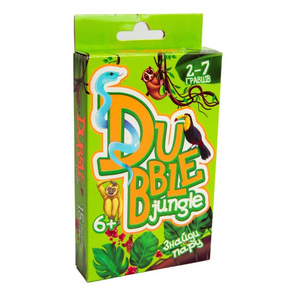 

Игра настольная "Dubble jungle", укр., в кор. 8*12,8*2см, Украина, ТМ Стратег
