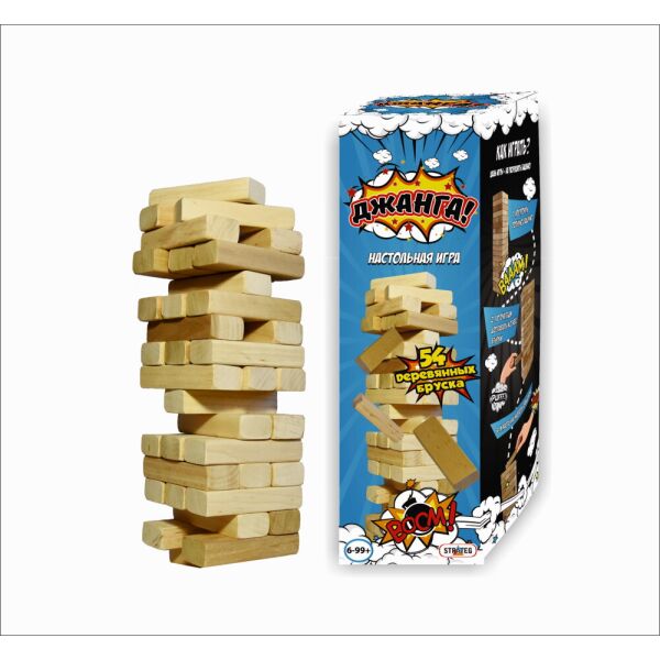 

Игра "Джанга. 54 бруска", в кор. 8*8*28см, ТМ Стратег, Украина (6шт)