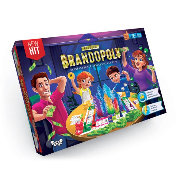 

Игра настольная развлекательная "Брендополия Premium", рус., в кор. 39*29*5см (5шт)