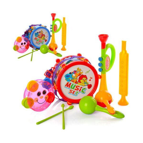 

Музыкальные инструменты: барабан 16см, дудка 2шт, маракасы, 2 цвета, пак. 25*30*10см (72шт)