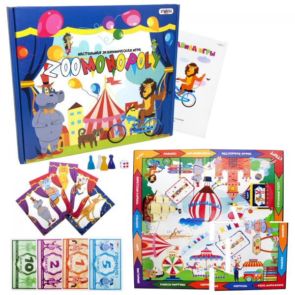

Игра LUX "Зоо Монополия", в кор. 34*28,8*5,2см, ТМ Стратег, Украина (5шт)