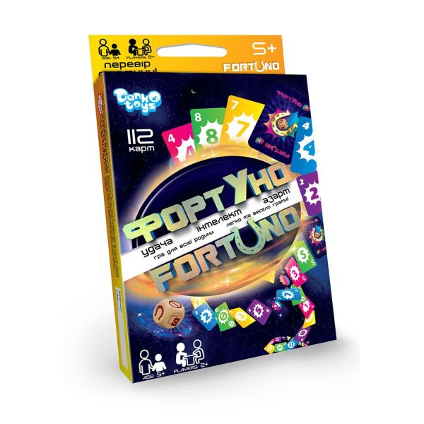 

Настольная игра ФортУно средняя украинская в кор. 9*2*16см (32шт)
