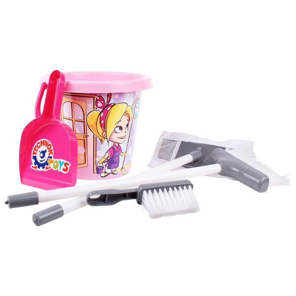 

Набор для уборки ведерко совок веник тряпка в сетке 20*22см ТМ Технок Украина (18шт)