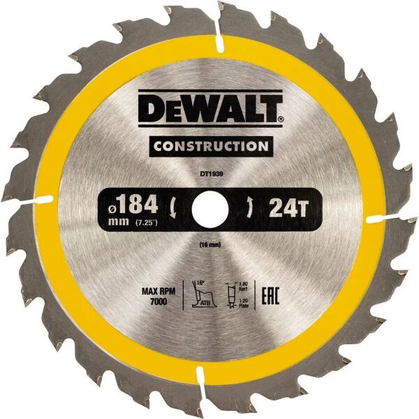 

Диск пильный DeWALT (DT1939)