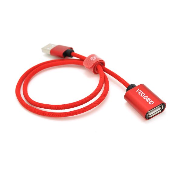 

Подовжувач VEGGIEG UF2-0.5, USB 2.0 AM/AF, 0,5m, Red, Пакет