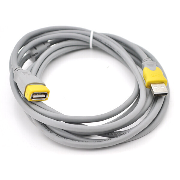 

Подовжувач USB 2.0 V-Link AM / AF, 3.0m, 1 ферит, Grey / Yellow