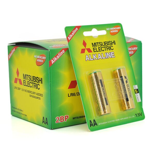 

Батарейка лужна MITSUBISHI 1.5V AA / LR6, 2pcs / card, 24pcs / inner box, 288pcs / ctn