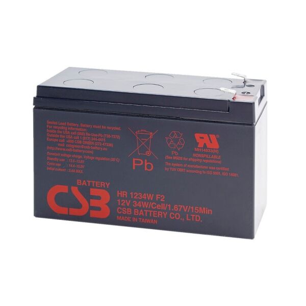 

Акумуляторна батарея CSB HR1234WF2, 12V 9Ah (151х65х101мм) Q10