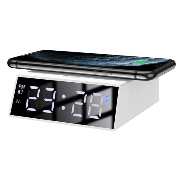 

Настольные часы с беспроводной зарядкой HOCO DCK1 Qi Charger Белый (DCK1)