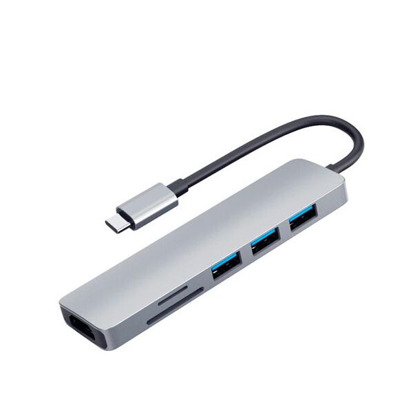 

Хаб USB 3.1 Type-C разветвитель на 2x USB 3.0 HDMI кардридер PD металл