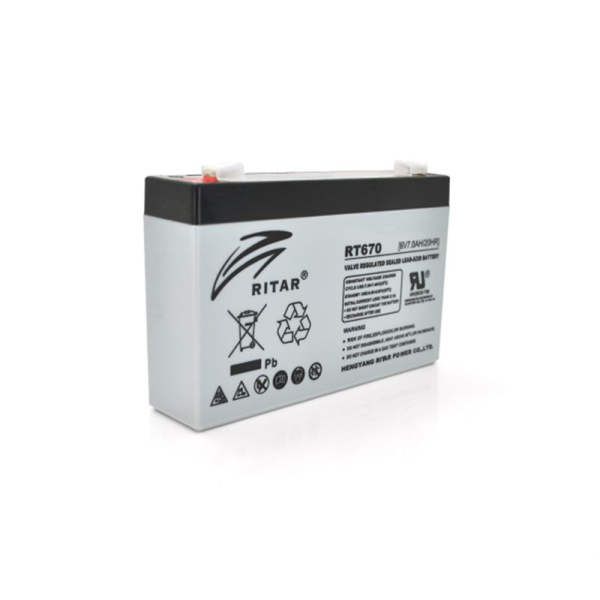 

Аккумуляторная батарея Ritar 6V 7AH Gray Case (RT670/18214) AGM