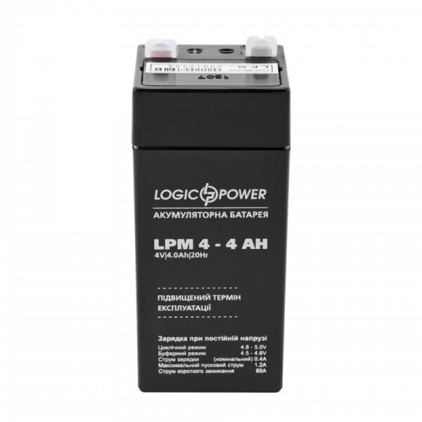 

Аккумуляторная батарея LogicPower LPM 4V 4AH (LPM 4 - 4 AH) AGM