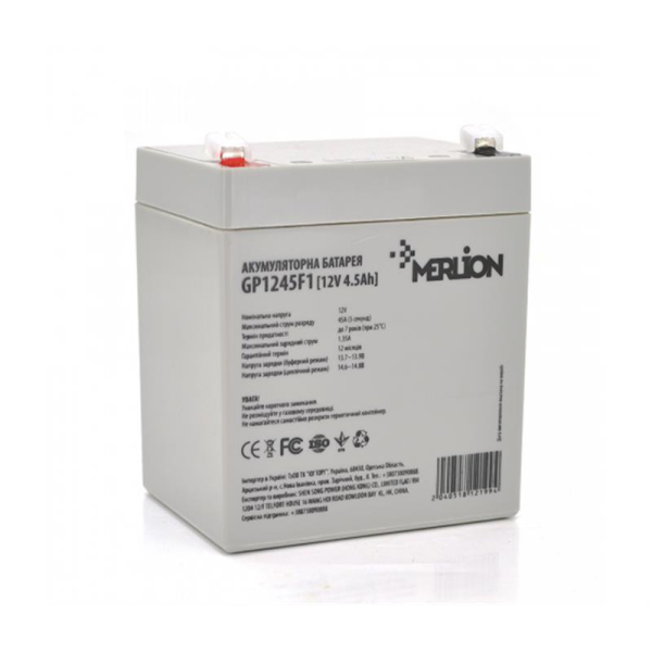 

Аккумуляторная батарея Merlion 12V 4.5AH (GP1245F1/12199) AGM