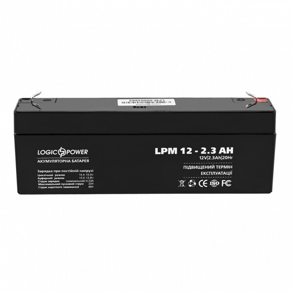 

Аккумуляторная батарея LogicPower LPM 12V 2.3AH (LPM 12 - 2.3 AH) AGM
