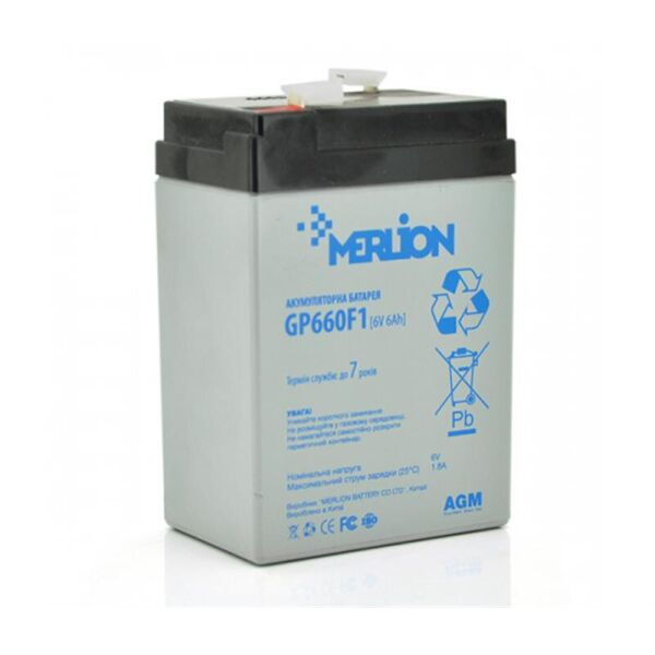 

Аккумуляторная батарея Merlion 6V 6AH (GP660F1/06000) AGM