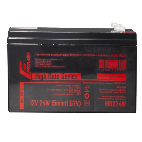 

Аккумуляторная батарея Frime 12V 24W/15min (HR1224WT2)