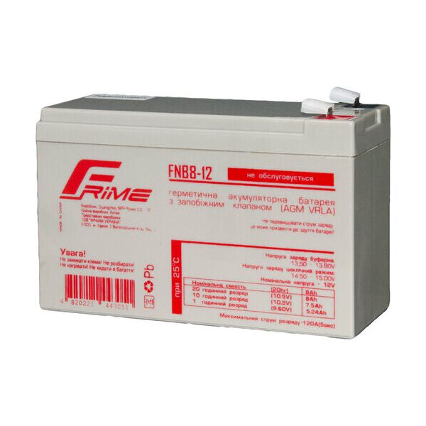 

Аккумуляторная батарея Frime 12V 8AH (FNB8-12) AGM