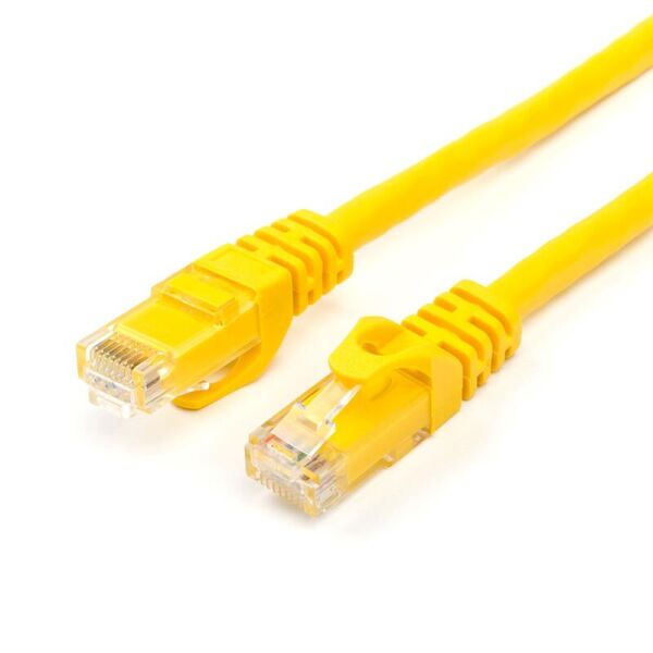 

Патч-корд UTP Atcom RJ45, Cat.6, медь, 0.5 м, желтый