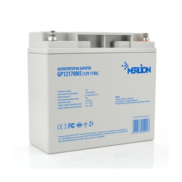 

Аккумуляторная батарея Merlion 12V 17AH (GP12170M5/05999) AGM