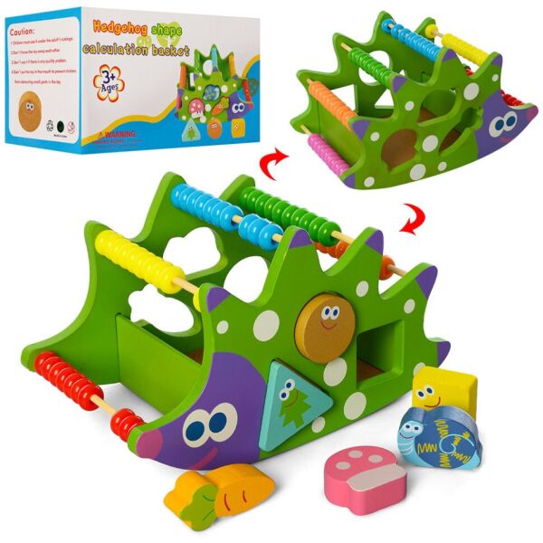 

Деревянная игрушка Сортер MD 2597 ежик 21см, фигурки, счеты