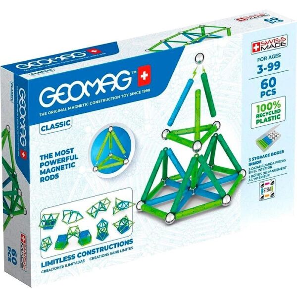 

Магнитный конструктор Geomag Classic Recycled 272GM 60 деталей