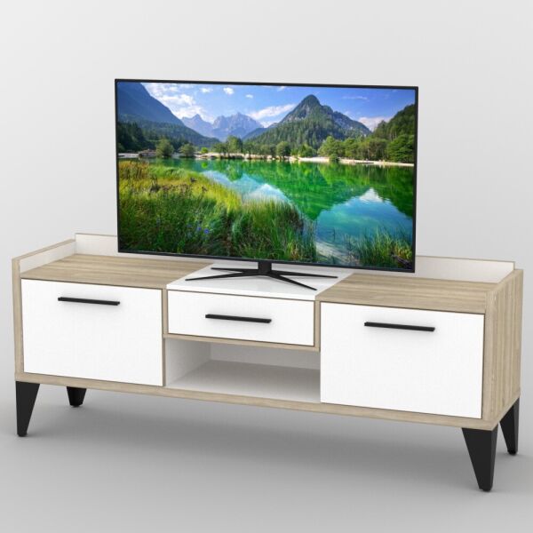 

Тумба под телевизор ТВ-386 ТИСА-мебель дуб сонома + белый