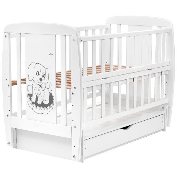 

Кровать Babyroom Собачка маятник белый 625292