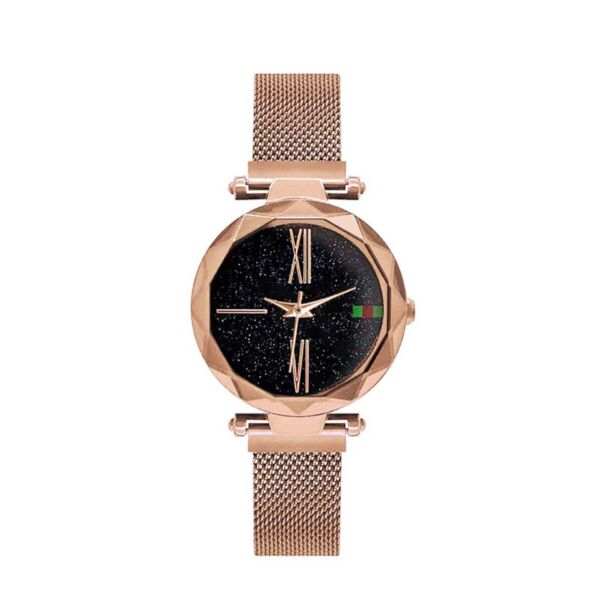

Часы женские Starry Sky Watch водонепроницаемые с магнитной застежкой + браслет Черный/Золотистый