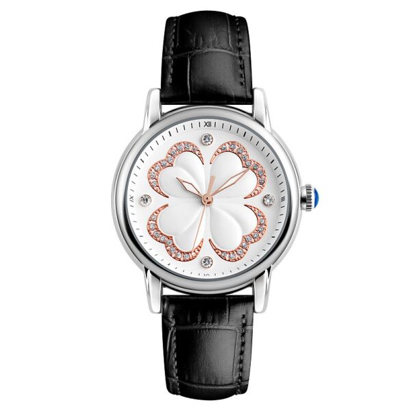 

Часы женские SKMEI 9159 ELEGANT Черный с ремешком из эко кожи и камнями