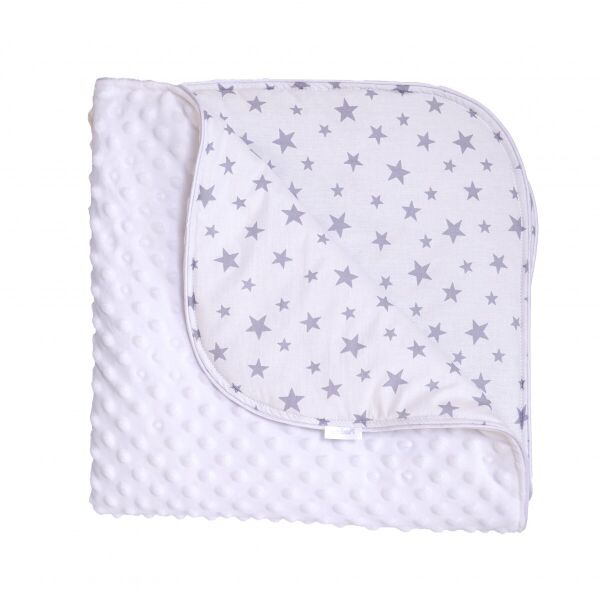 

Плед детский Twins Minky Spring 1461-TMS-01 Белый с принтом и декоративным кантиком 80 х 80 см