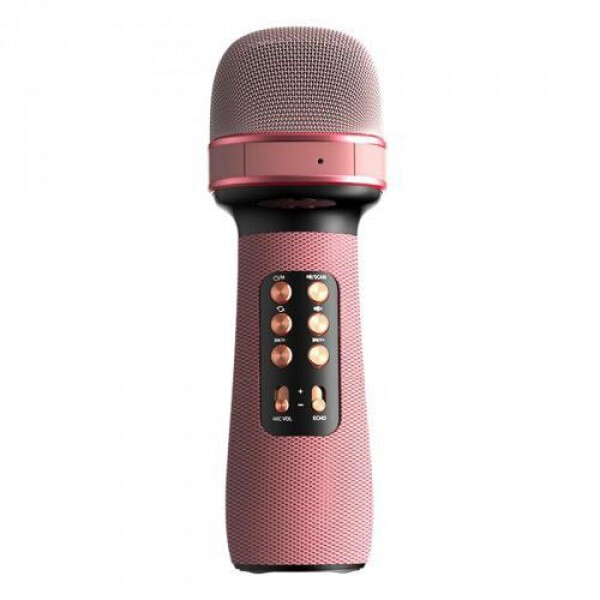 

Микрофон караоке динамический Wster WS-898 Розовый с USB / microSD / AUX / FM радио / Bluetooth 5.0 / функция TWS 5 Вт