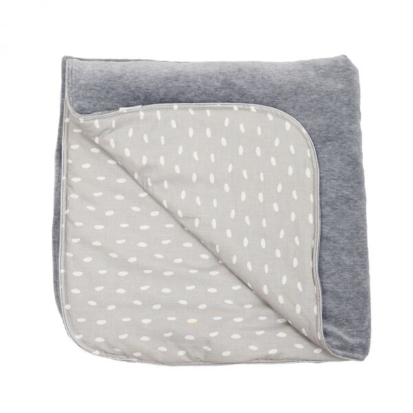 

Плед детский Twins Happy 1433-TH-10 Серый с принтом 100% хлопок + велюр 90 х 90 см