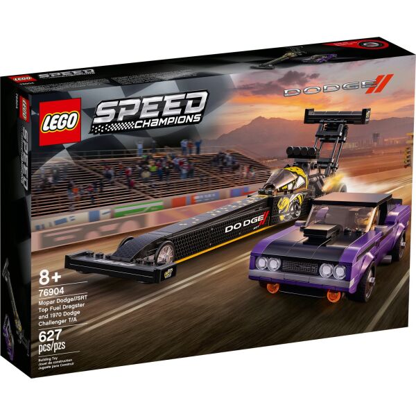 

Конструктор LEGO Speed Champions Mopar Dodge//SRT Top Fuel Dragster and 1970 Dodge Challenger T/A LEGO 76904
