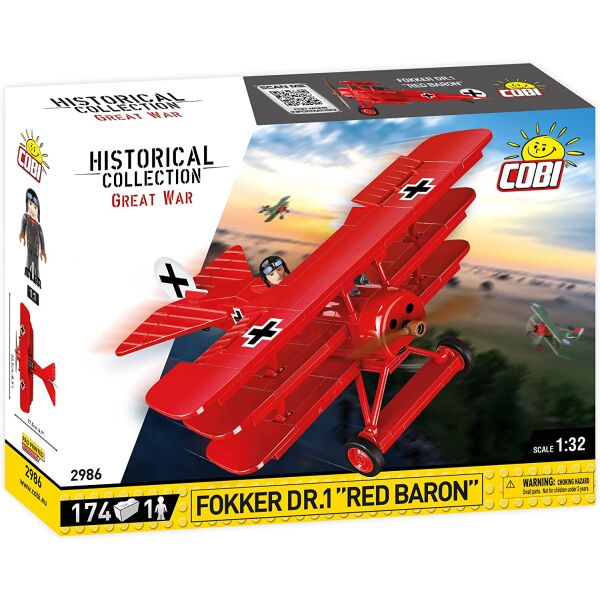 

Учебный конструктор 1/32 немецкий самолет Красный Барон Fokker Dr.1 СОВI 2986